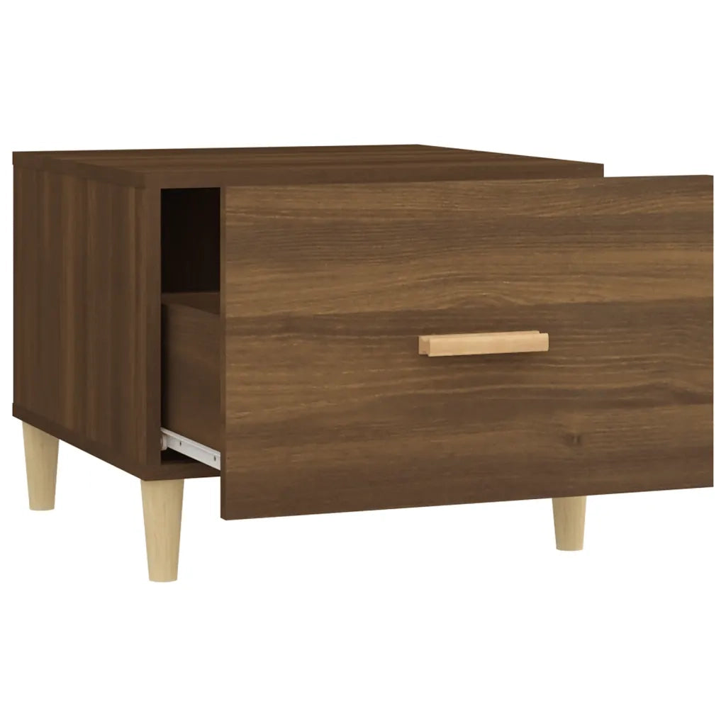 2 pz Tavolini salotto | Tavolino da caff¨¨ | Tavolino da Soggiorno Rovere Marrone 50x50x40 Legno Multistrato