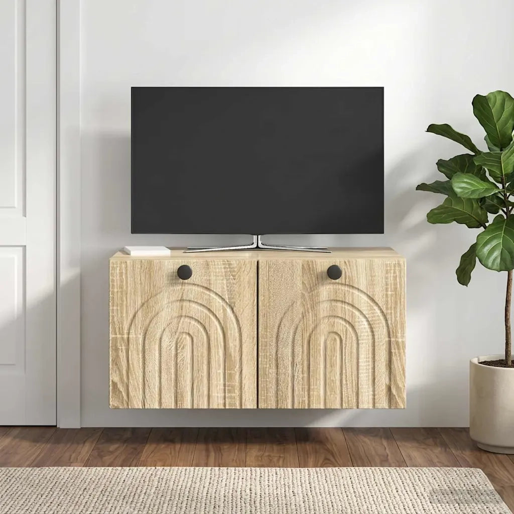 Mobile Porta TV da Muro Rovere Sonoma 59,5 x 31 x 30 cm 898197