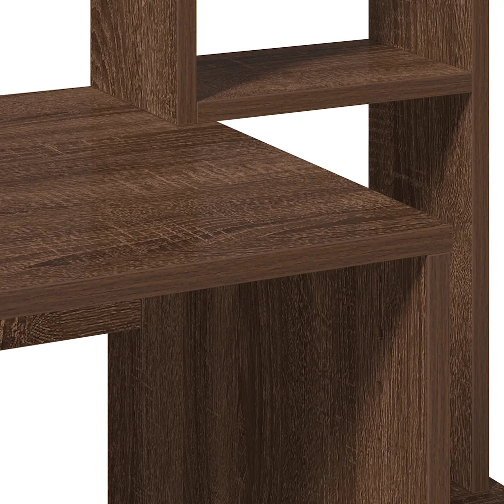 Scrivania Mensole Rovere Marrone 100x45x140cm Legno Multistrato 860442