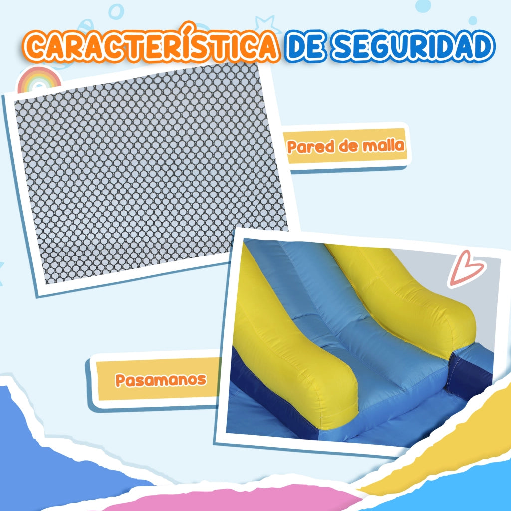 Castello gonfiabile 5 in 1 con scivolo e piscina ¨C zephmum ¨C 550W
