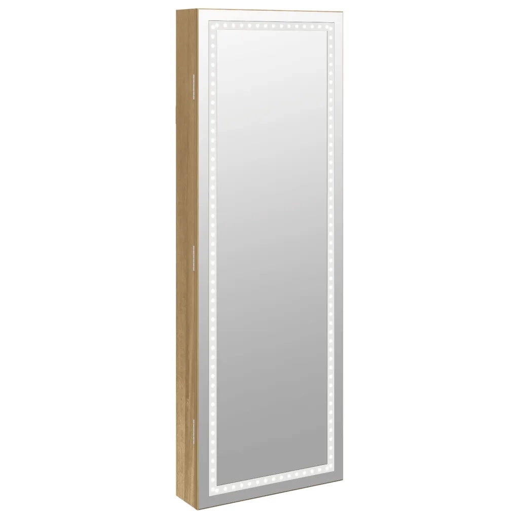 Armadio Portagioie a Specchio con Luci LED a Parete CFW1479108