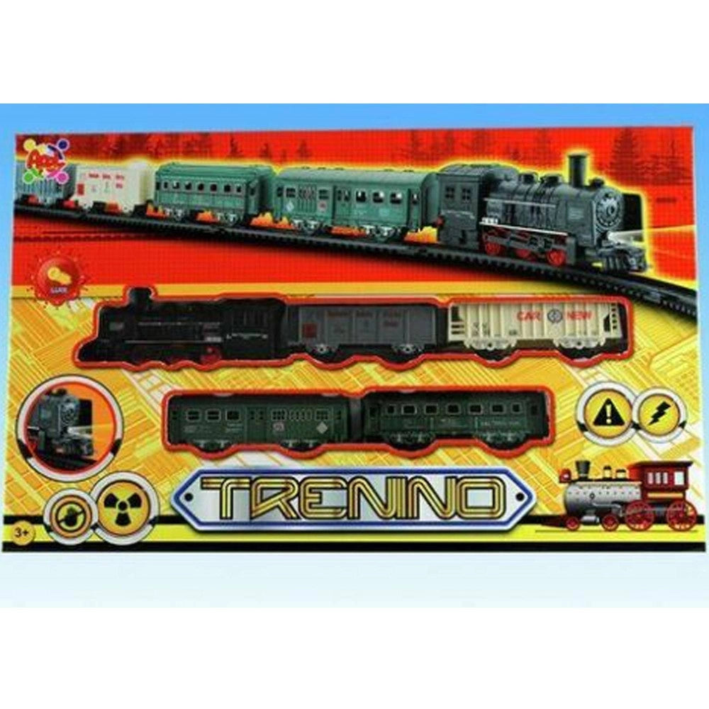 Trade Shop - Treno Con Accessori Trenino Modelli Assortiti Giocattolo Trenini Rotaie Vagoni -