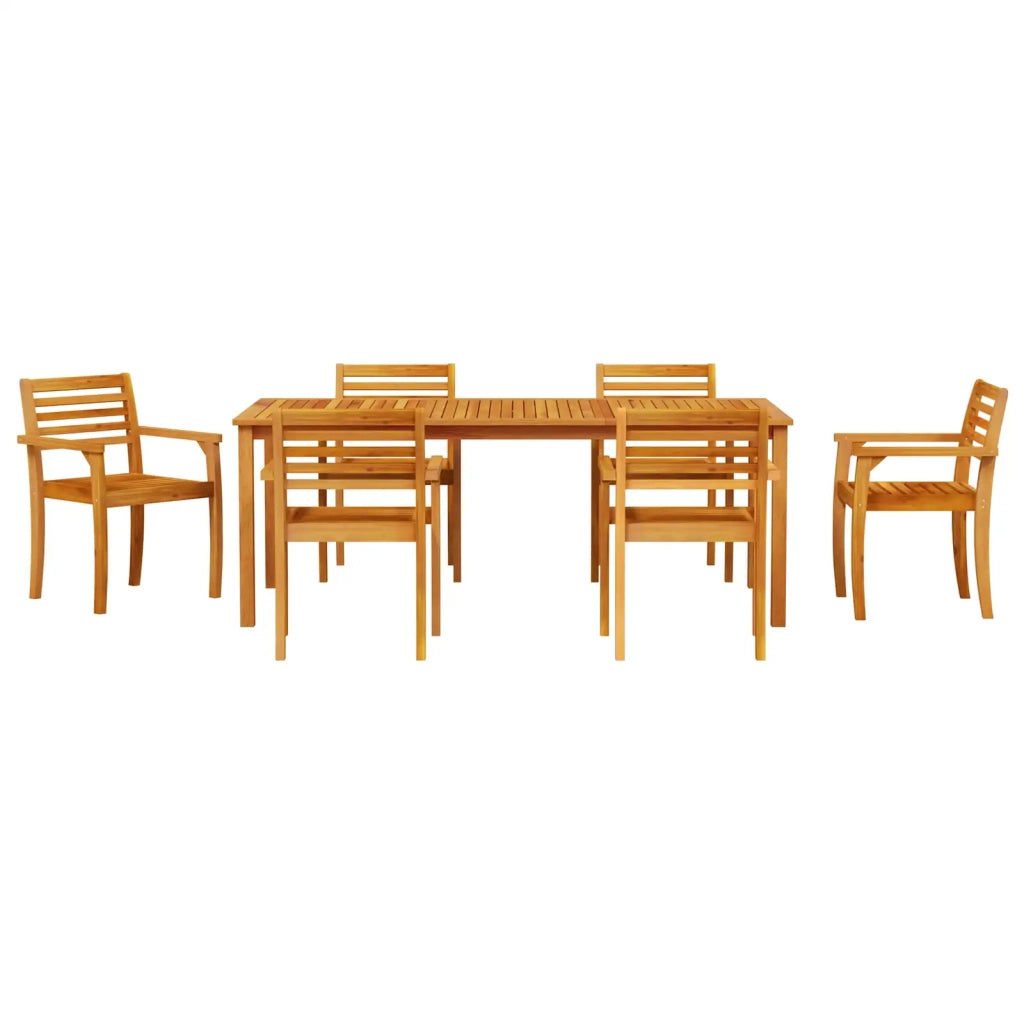 Set da Pranzo per Giardino 7 pz Marrone 3375667