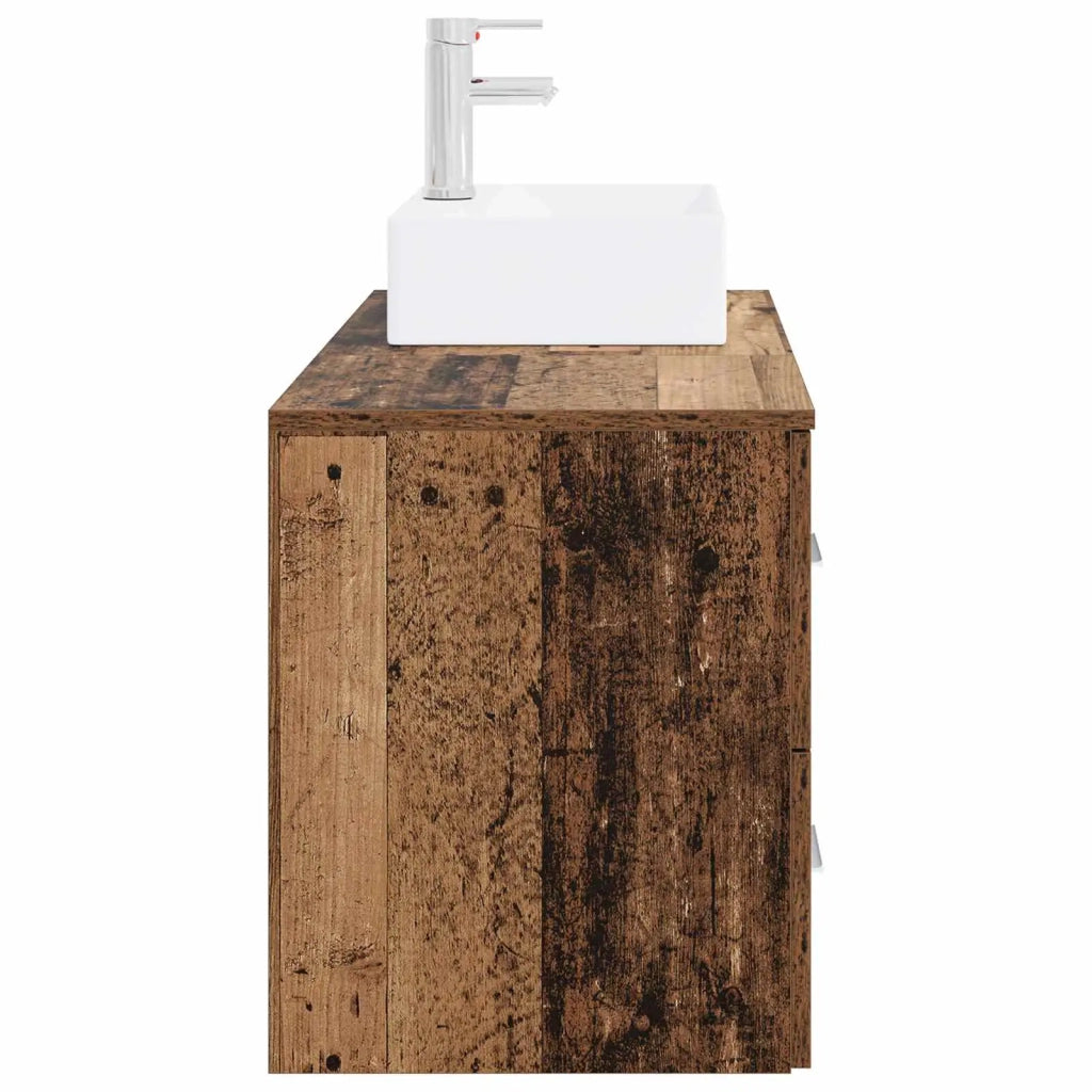 Set di mobili per il bagno 2 pz Legno antico 3403974