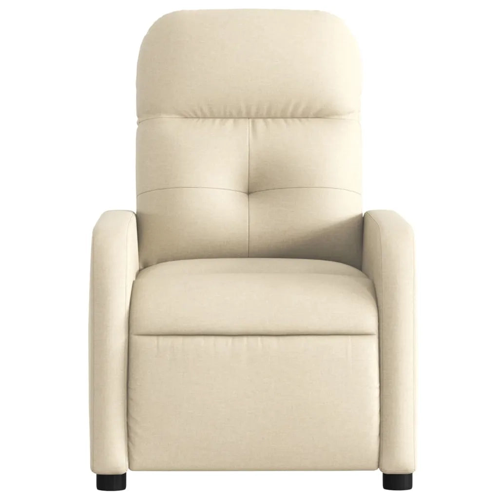 Divano Sedia-Poltrona Reclinabile in Tessuto Crema 474221