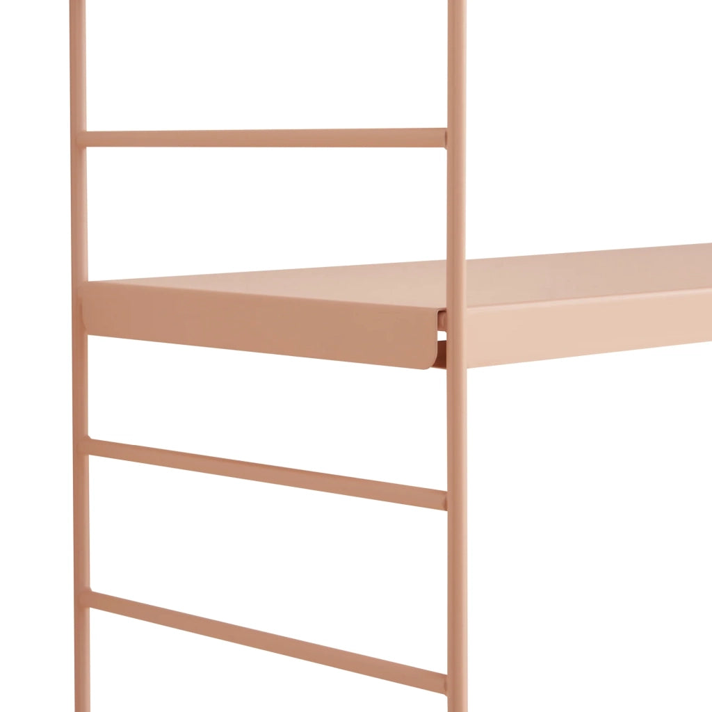 Set di 3 mensole da parete moderno mobile contenitore acciaio 50 x 60 x 15 cm beige pesca 03_0009782