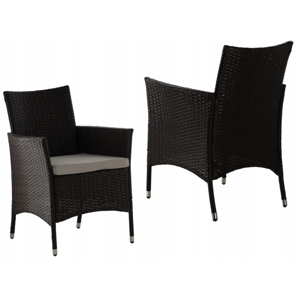 Salone da giardino ZORELIA 8 posti marrone e beige con grande tavolo e sedie