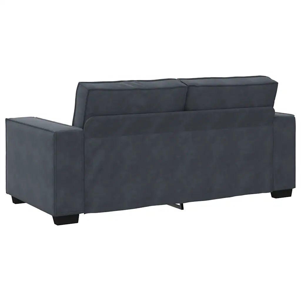 vidaXL Divano a 2 Posti grigio scuro140 cm in Velluto