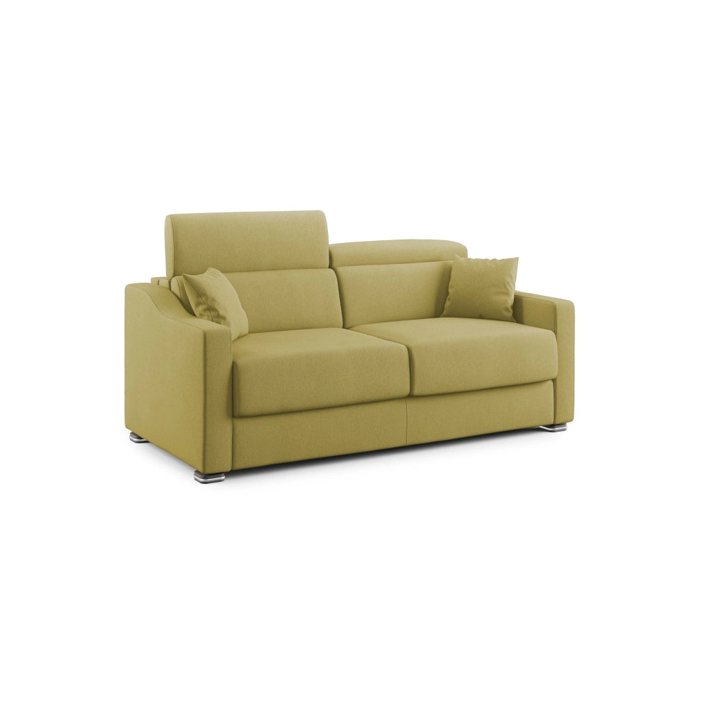 Amber Divano letto matrimoniale in tessuto smacchiabile T05 211 cm (mat. 160x197) giallo