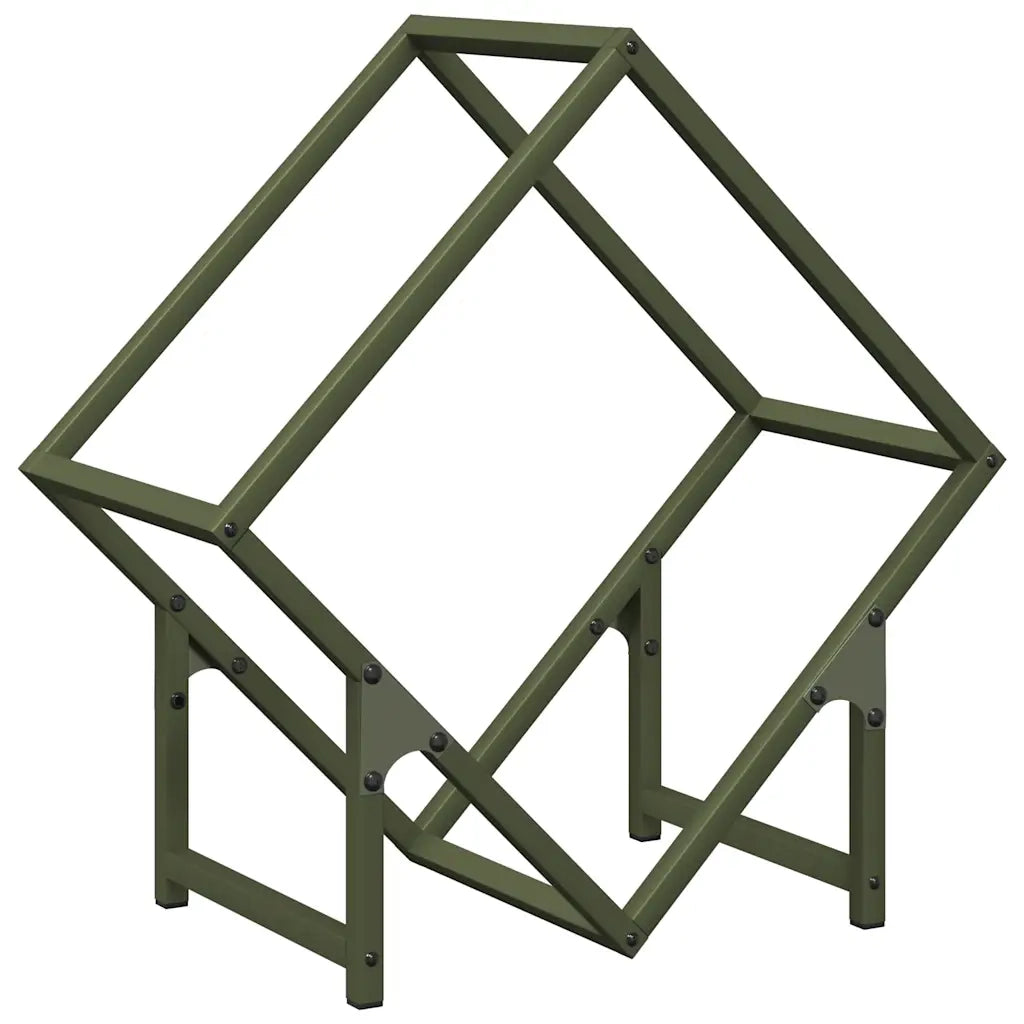 Rastrelliera per Legna da Ardere Verde Oliva 50x25x50 cm CFW2416632