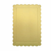 Trade Shop - Set 2pz Base Per Torta Rettangolare Piatto Sottotorta Dorato 30x40cm Con Bordino 31157 -