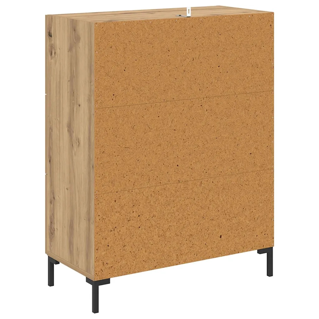 Credenza con Cassetto-Buffet-Armadio da cucina Rovere artigianale 69,5 x 34 x 90 cm 218794