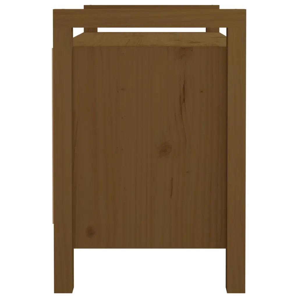 Panca da Ingresso Ambra 80x40x60 cm in Legno Massello di Pino