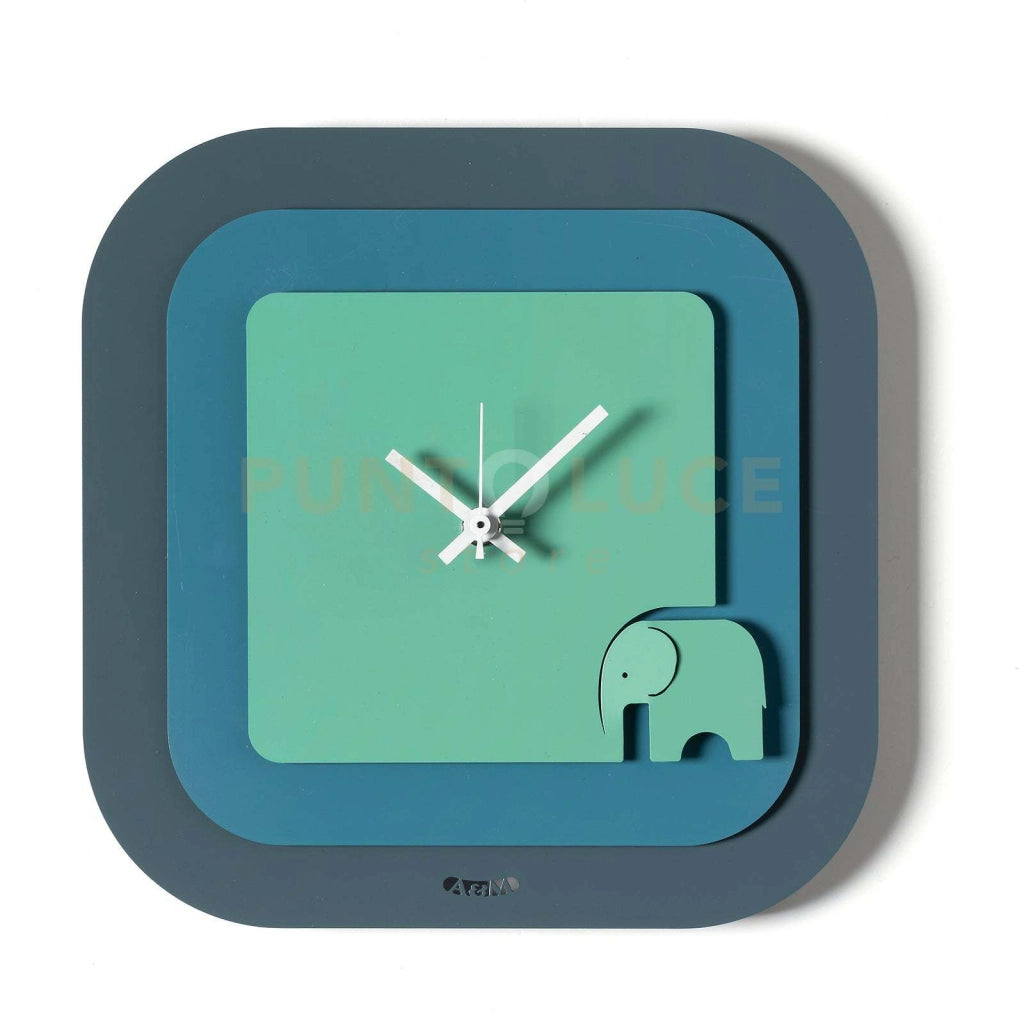 Orologio da parete moderno Tino Petrolio,blu oltremare,verde acqua
