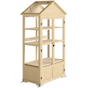 Serra da giardino con scaffale e finestra ¨C Xylo ¨C legno e acrilico 100x56.5x178 cm