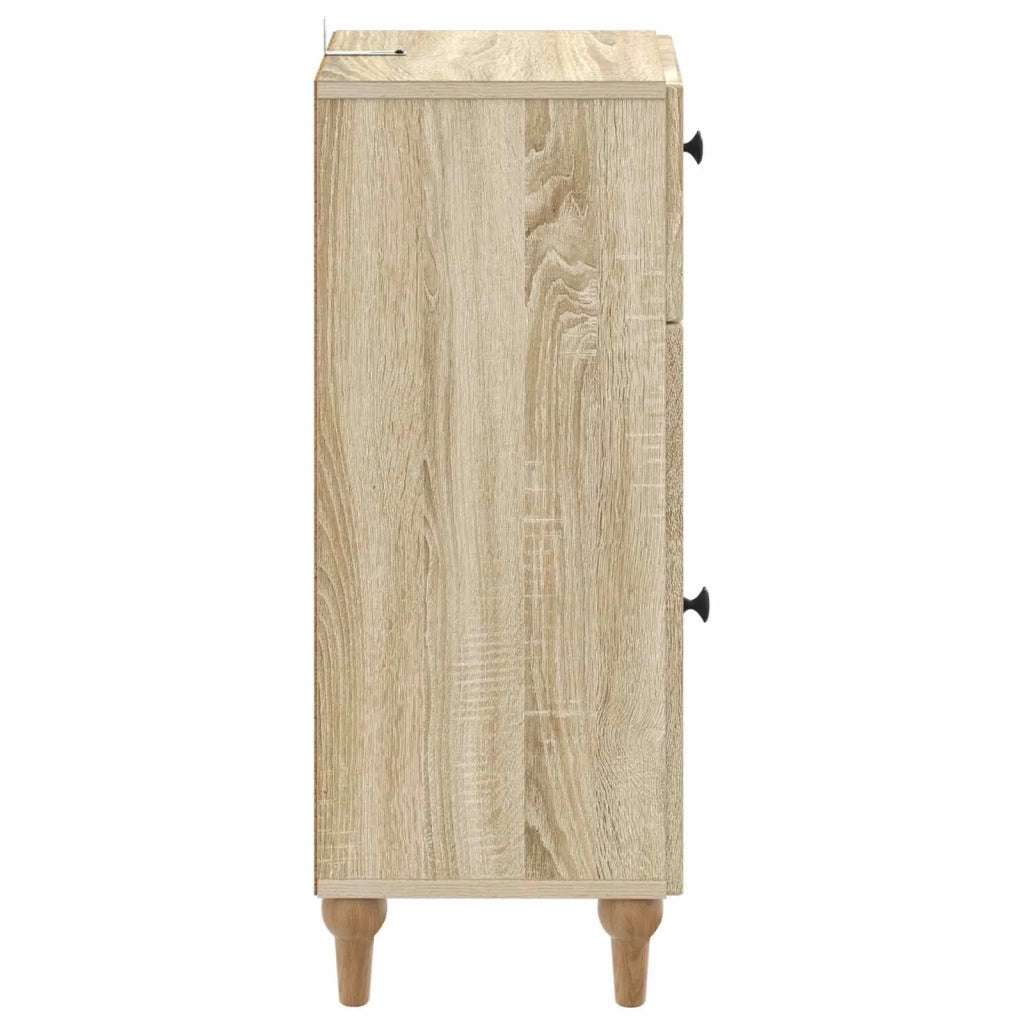 Mobiletto da Bagno ALKMAAR Rovere Sonoma 30 x 31 x 80 cm 896167