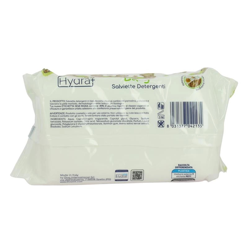 HYDRA VIVA + SALVIETTE DETERGENTI BABY CON AVENA BIOLOGICA E BISABOLOLO 12 CONFEZIONI DA 80 PZ