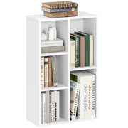 Libreria scaffale aperti 5 scomparti ¨C zephmum ¨C bianco 50x24x80cm