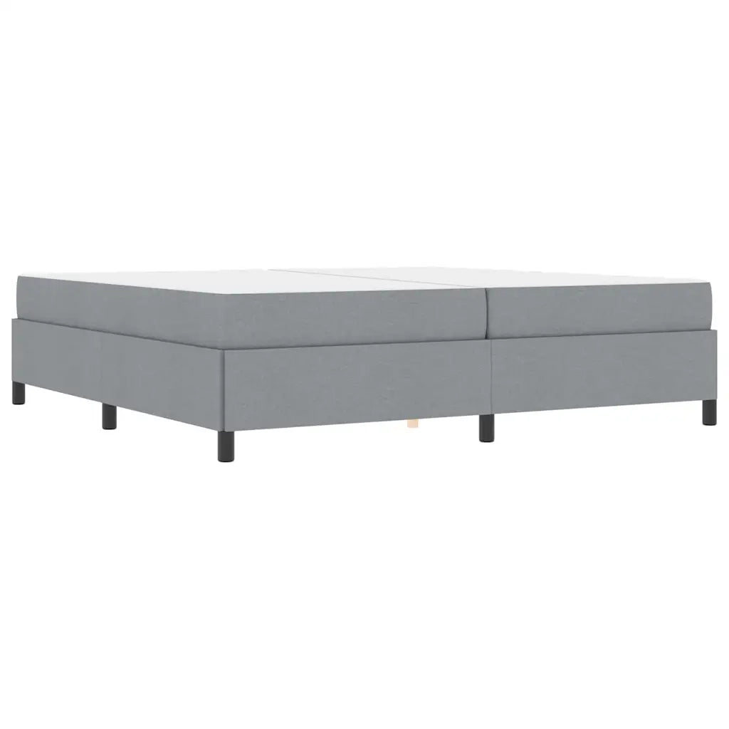 vidaXL Letto a molle Grigio chiaro e nero 200 x 200 cm
