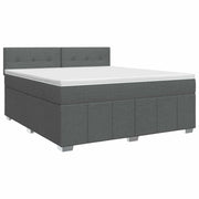 Letto box spring con materasso Grigio Scuro 140 x 200 cm 3451228