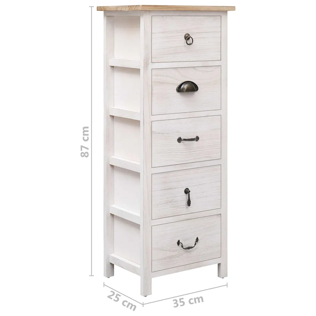 Mobiletto 35x25x87 cm in Legno di Paulownia 284077