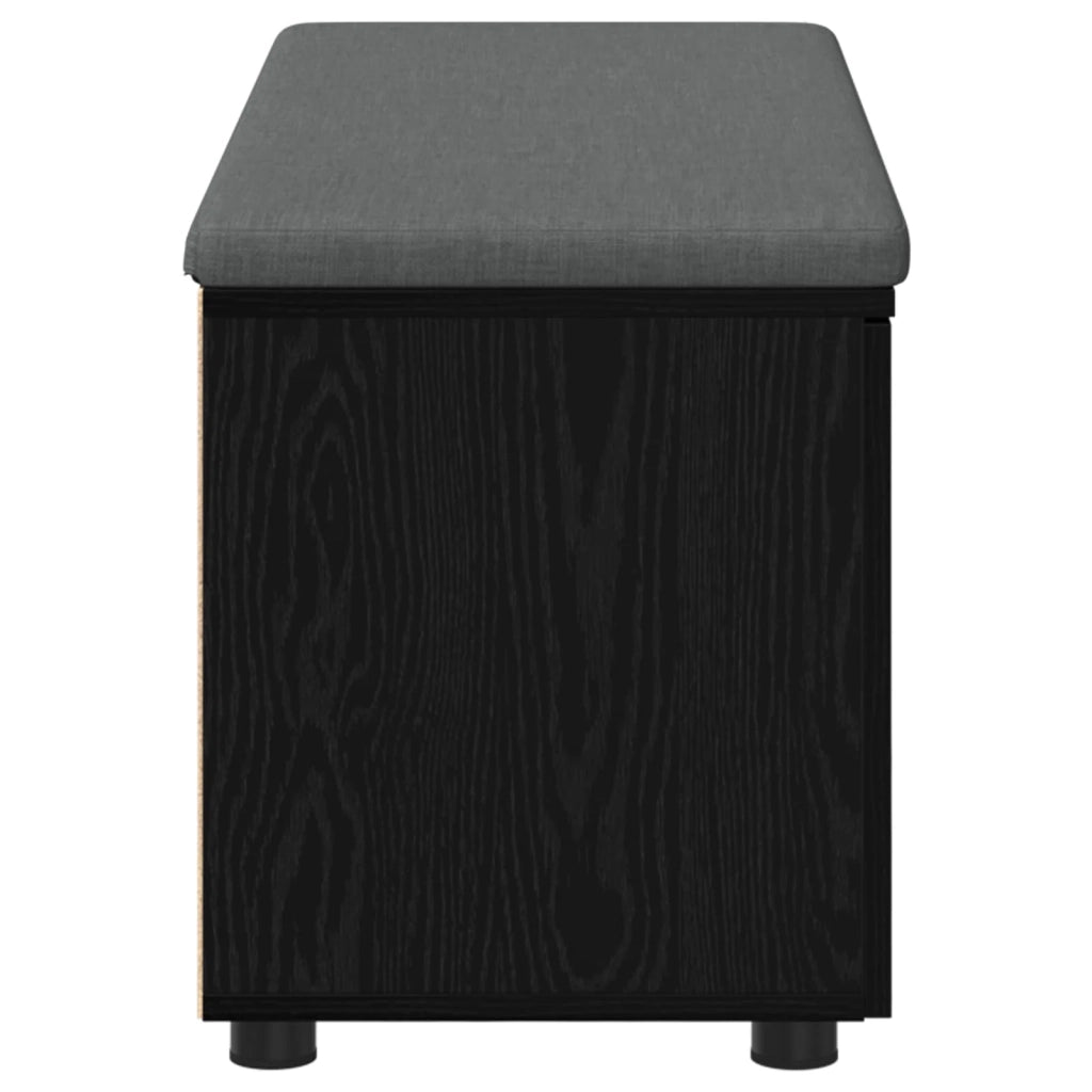 Panca per ingresso con cuscino-Sgabello-Panca da Corridoio Rovere Nero 100 x 38 x 46 cm 634379