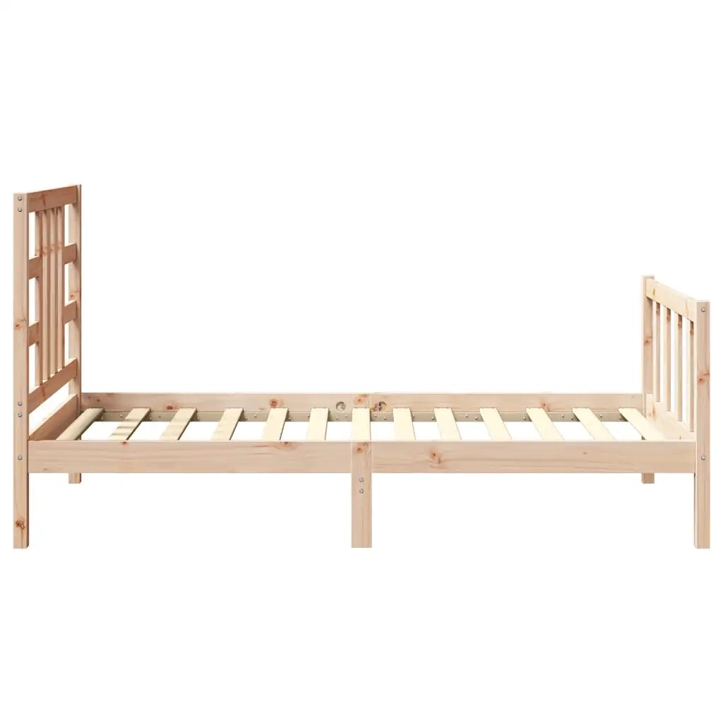 Giroletto senza Materasso-Struttura Letto 90x200 cm in Legno Massello di Pino 530068