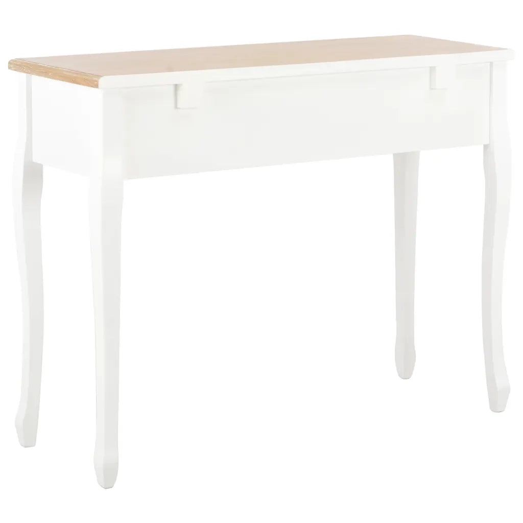 Tavolo Consolle da Trucco con 3 Cassetti Bianco 280044