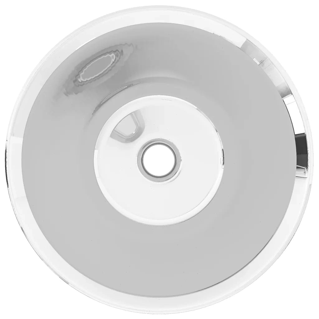 Lavandino 42x14 cm in Ceramica Argento CFW7394753