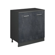 Mobile per mansarda Rion Calce nera/Antracite 80 x 83.8 cm senza inclinazione con 2 ante Vicco
