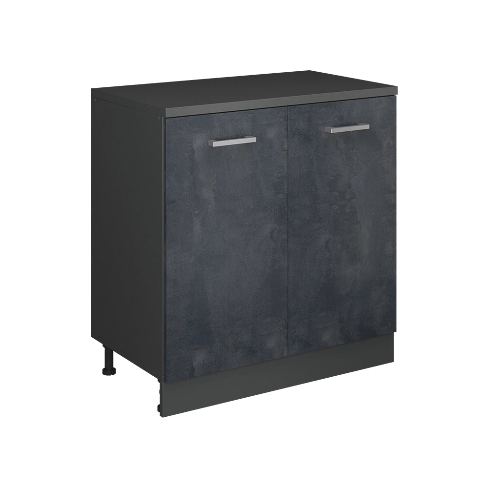 Mobile per mansarda Rion Calce nera/Antracite 80 x 83.8 cm senza inclinazione con 2 ante Vicco