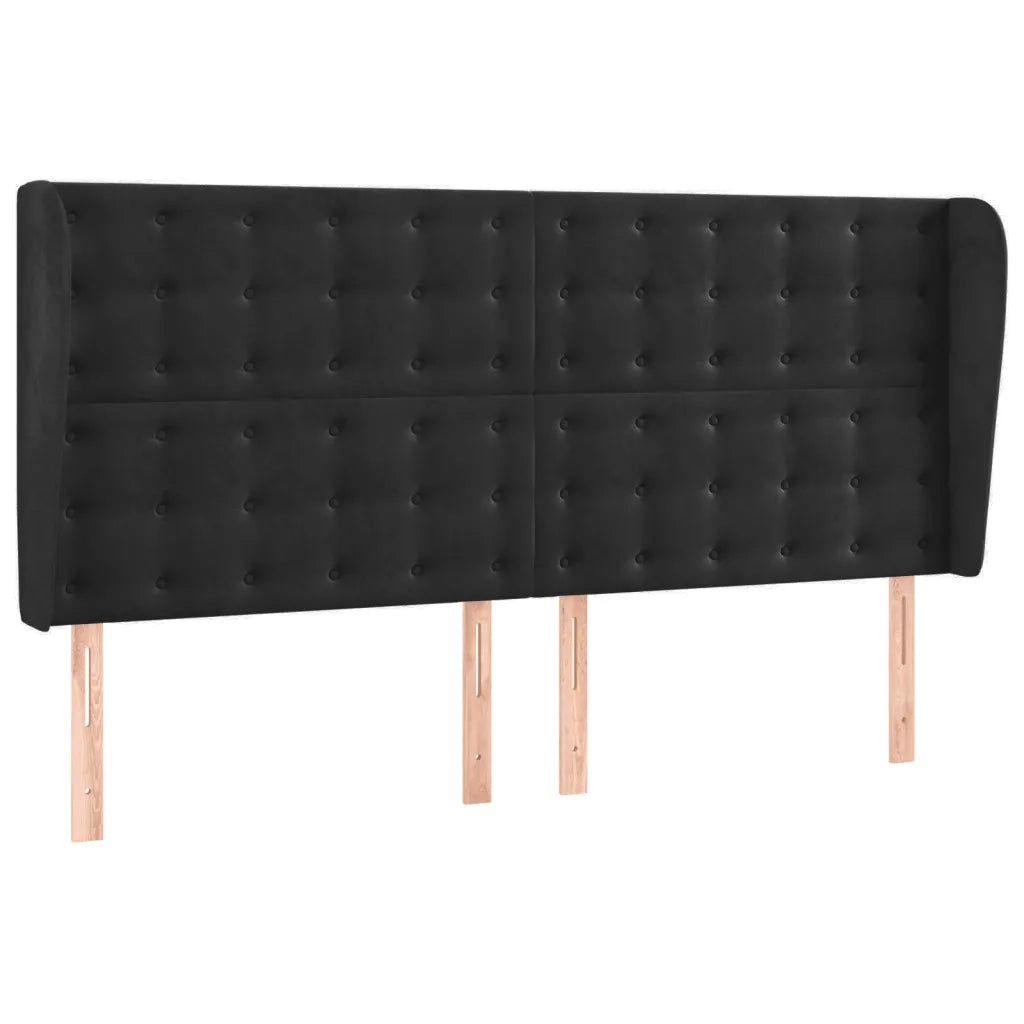 Letto a Molle con Materasso e LED Nero 180x200 cm in Velluto 3136379