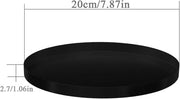 Dienblad Rond in Vetro Nero 20 cm | Tavolo Decorativo e Antiscivolo per Magazzino e Decorazione