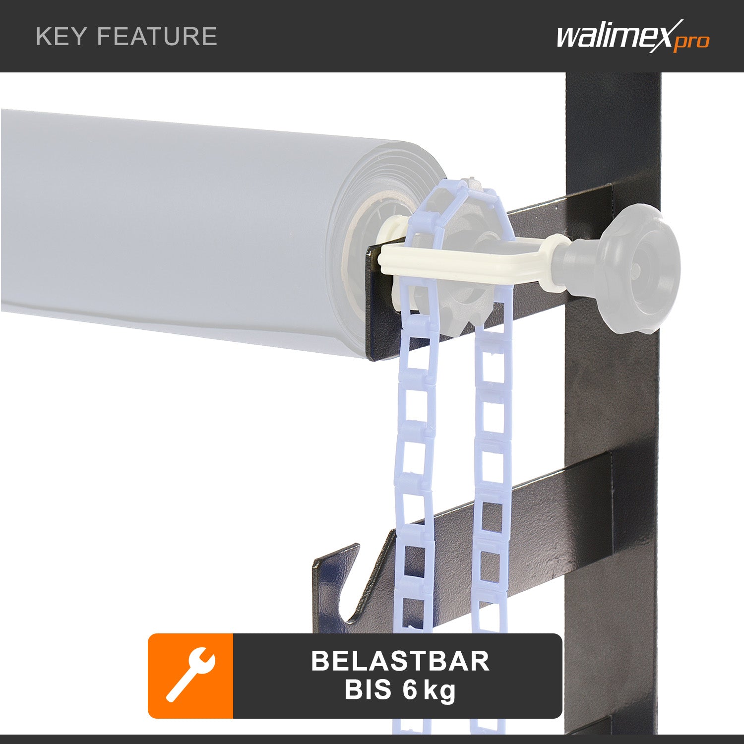 Walimex gancio per sfondo a 3 pieghe, set da 2