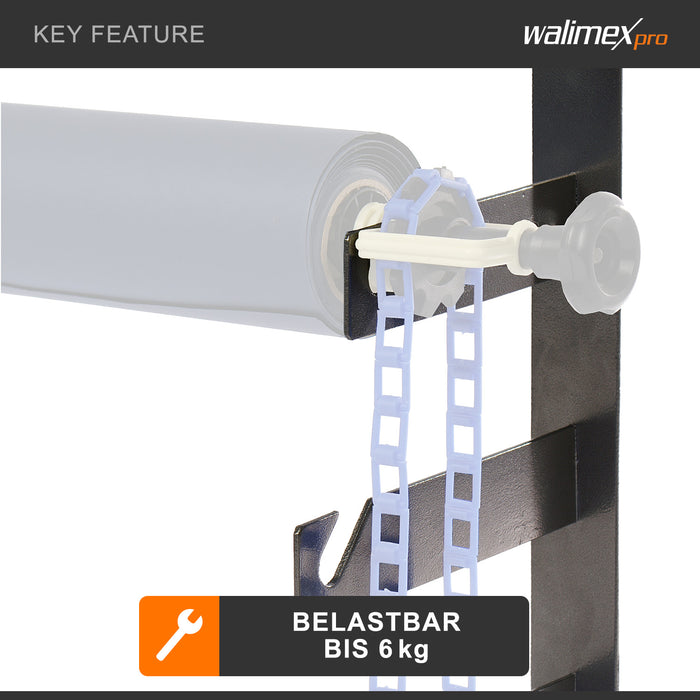 Walimex gancio per sfondo a 3 pieghe, set da 2