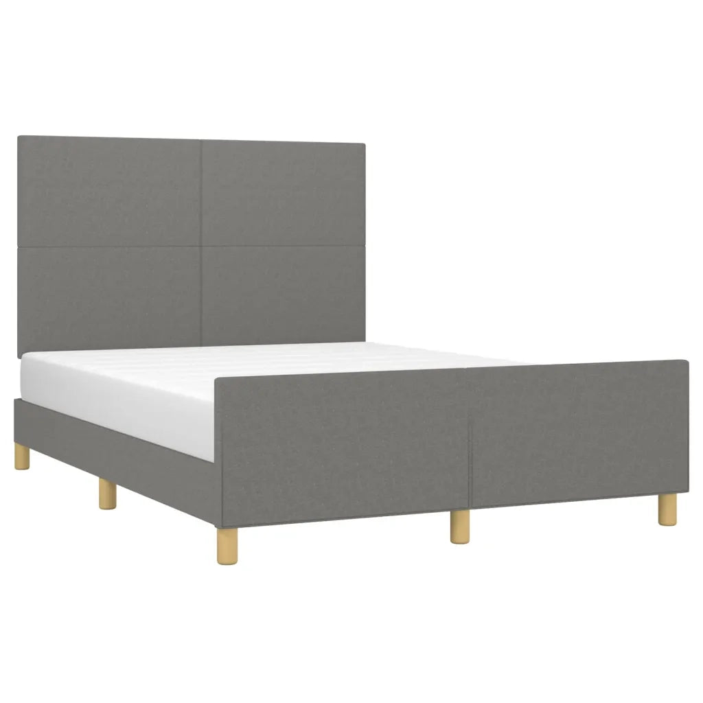 Giroletto con Testiera Grigio Scuro 140x190 cm in Tessutocod mxl 73909
