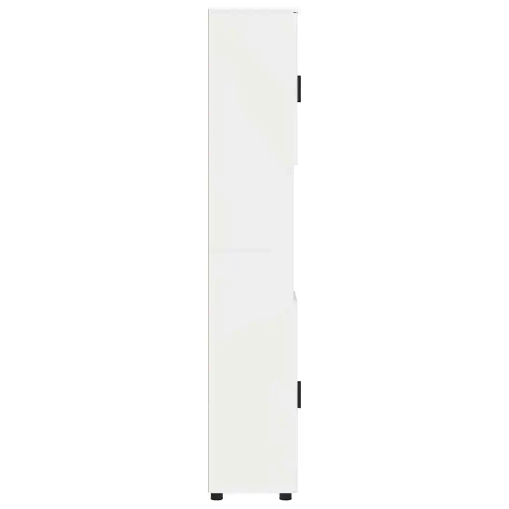 Mobile da Bagno con porta Bianco Lucido 30 x 35 x 192 cm 883338
