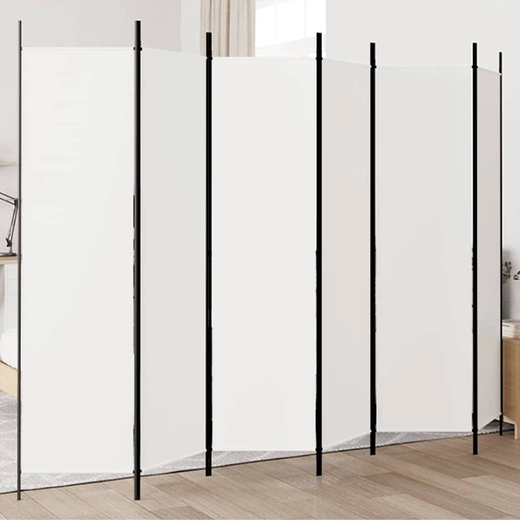 Divisorio a 6 Pannelli Bianco 300x200 cm Tessutocod mxl 96918