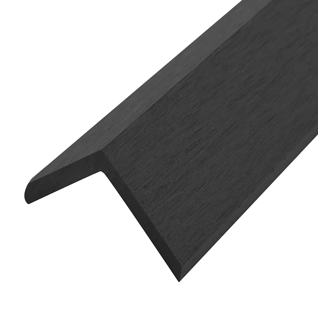 Profili Angolari per Bordi 5 pz in WPC 170 cm Nero CFW6480844