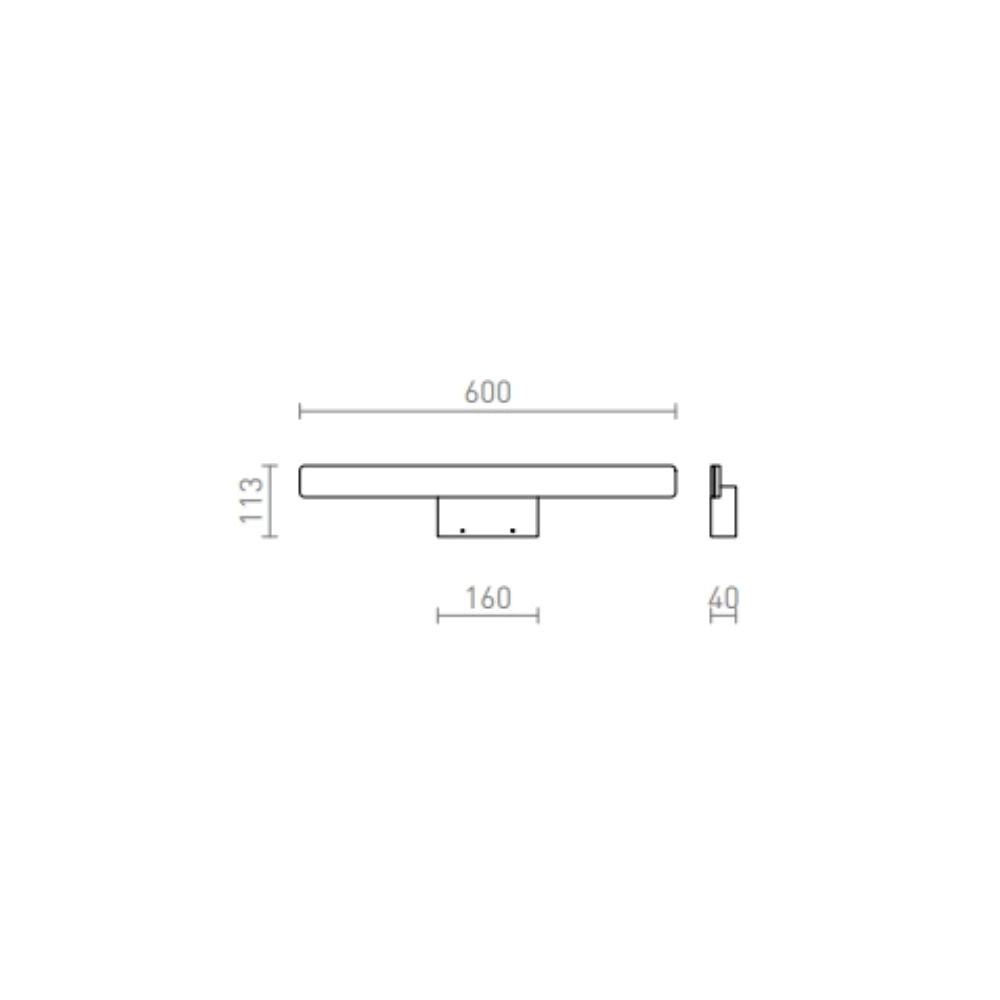 Lampada per specchio MAREA 60 bianco 230V LED 18W IP44 3000K