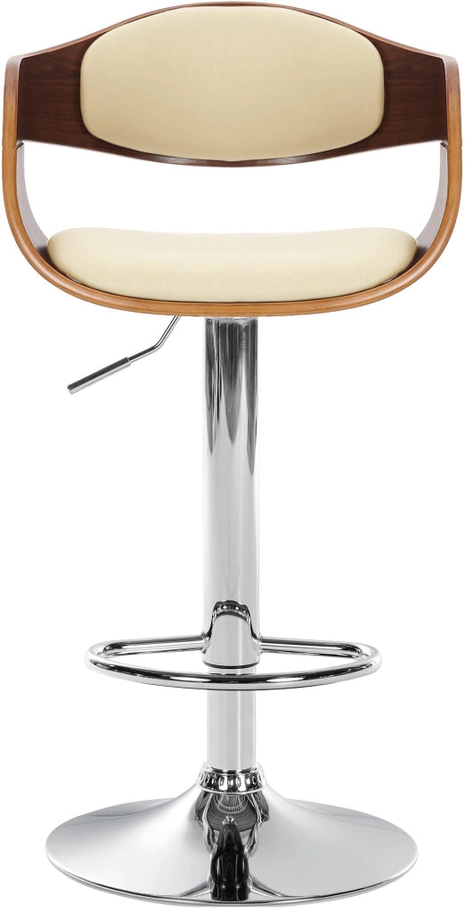 Sgabello Kingston in Similpelle Noce/crema