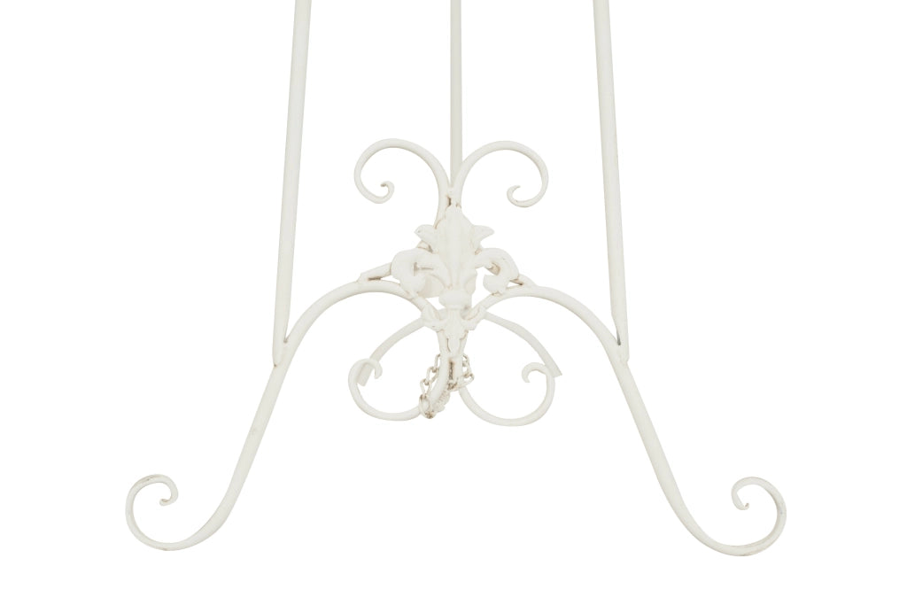 Biscottini Portaquadro in ferro battuto finitura bianca anticata L53xPR96xH150 cm Elegante