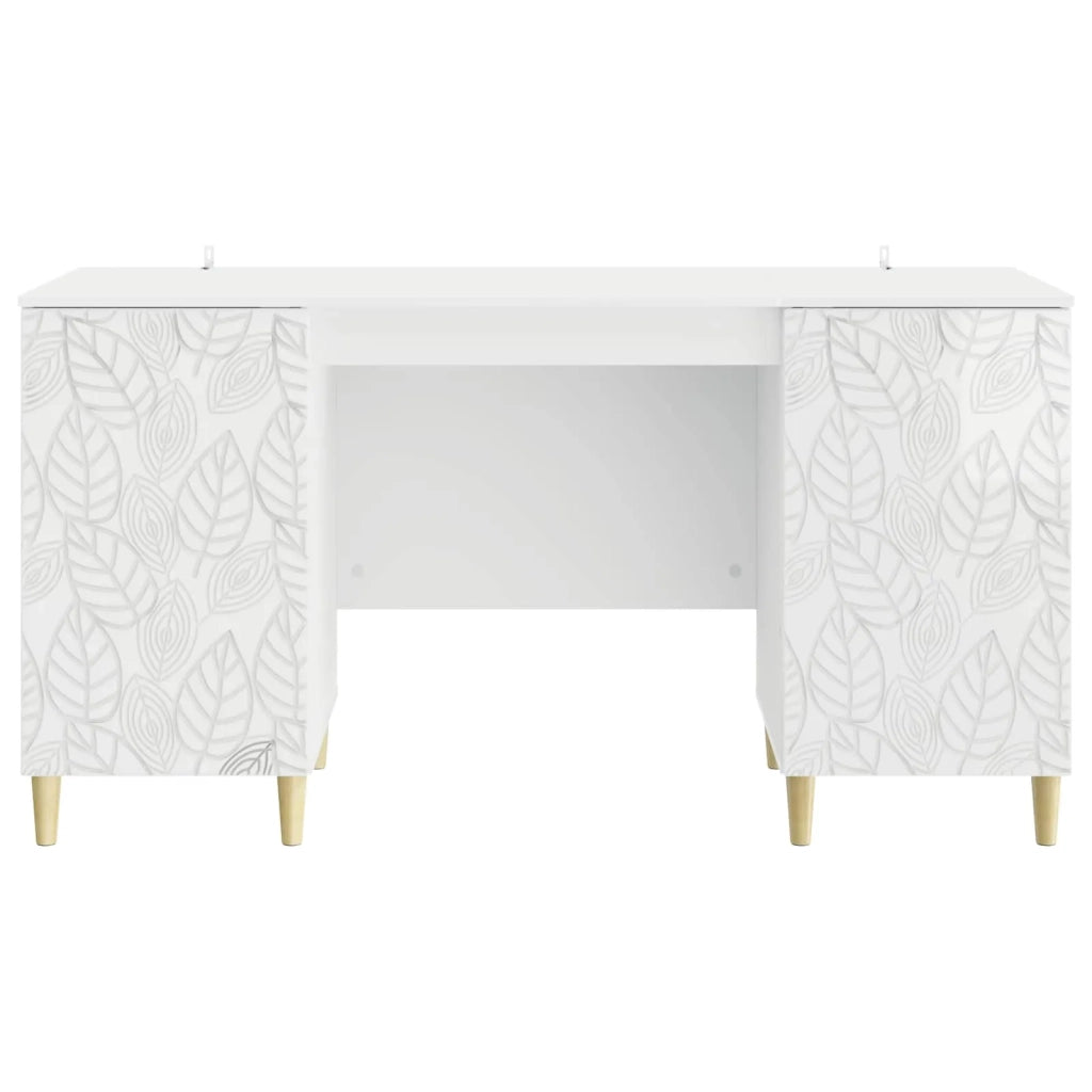 Scrivania Bianco Lucido Legno ingegnerizzato 142,5 x 50 x 75 cm