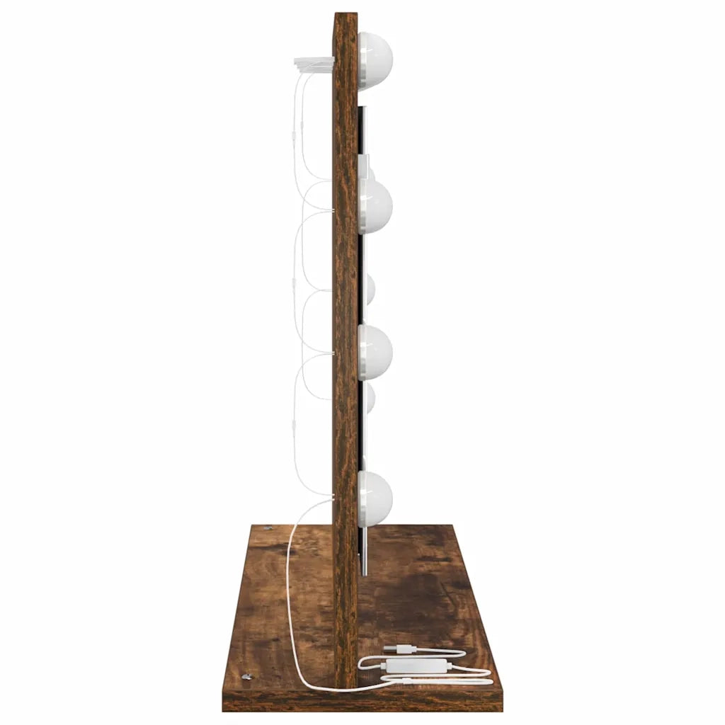 Specchio da Vanità Rovere fumé 60 x 45 x 18 cm Rettangolare 868313