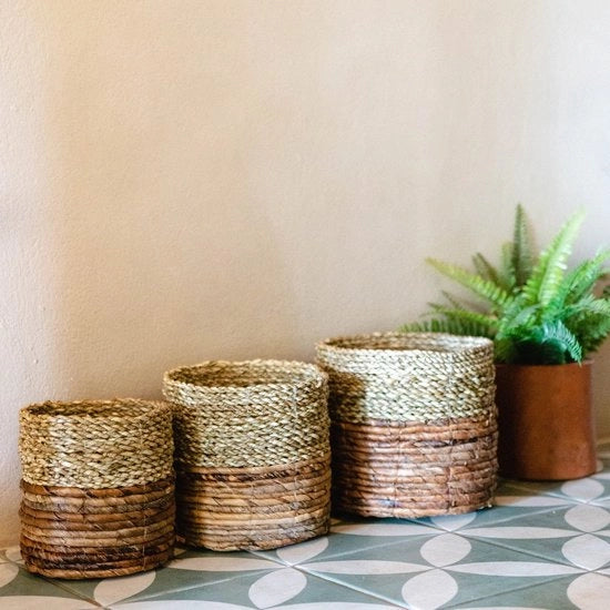 Mandolina Grande a Due Tonalità | Mandolina per Piante | Cassa di Deposito | Mandolina Boho Tessuta | Vaso per Piante | Mandolina Decorativa | Mandolina a Fiamma per Fiori