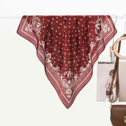 Foulard quadrato/piccolo in seta con classica stampa paisley francese