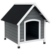Casetta per cani ¨C zephmum ¨C Grigio/Nero, legno di abete, 75x88x82 cm
