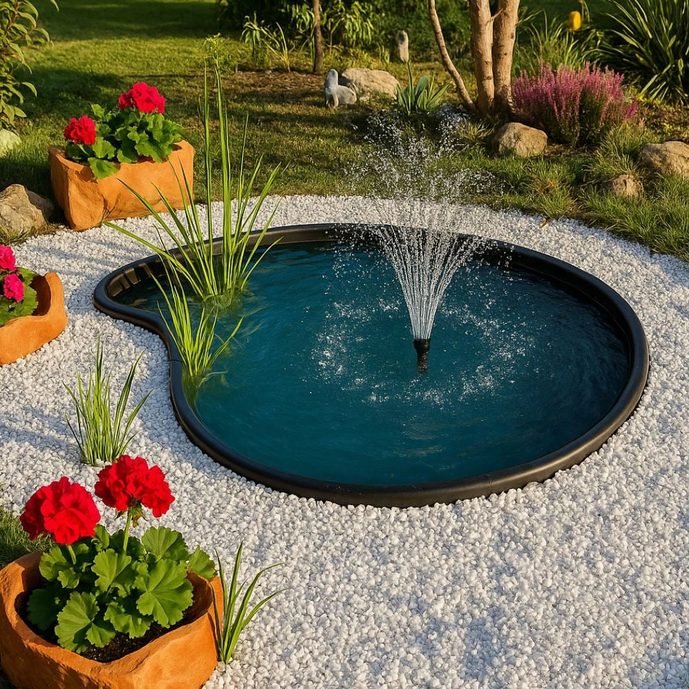 Laghetto da giardino vittoria nero litri 780 da 195x140xh50