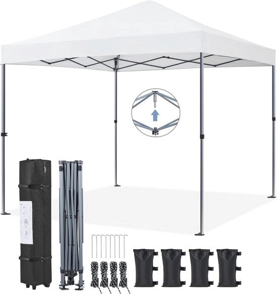 Pavilione Pop-Up Acquaparato 3x3 m - Tenda Voultabile con Protezione UV 50+, Ideale per Giardino e Campeggio