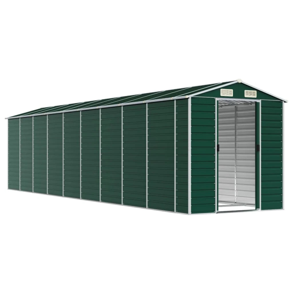 Casetta da giardino cabina ripostiglio casetta da esterno robusta casetta per attrezzi 191 x 810 x 198 cm acciaio zincato verde 02_0022355